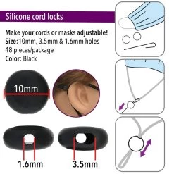 Top 10 😀 Fablastic™ Black Silicone Cord Locks, 10mm by Beadsmith 😉 -Beadsmith Sales 10665177 7