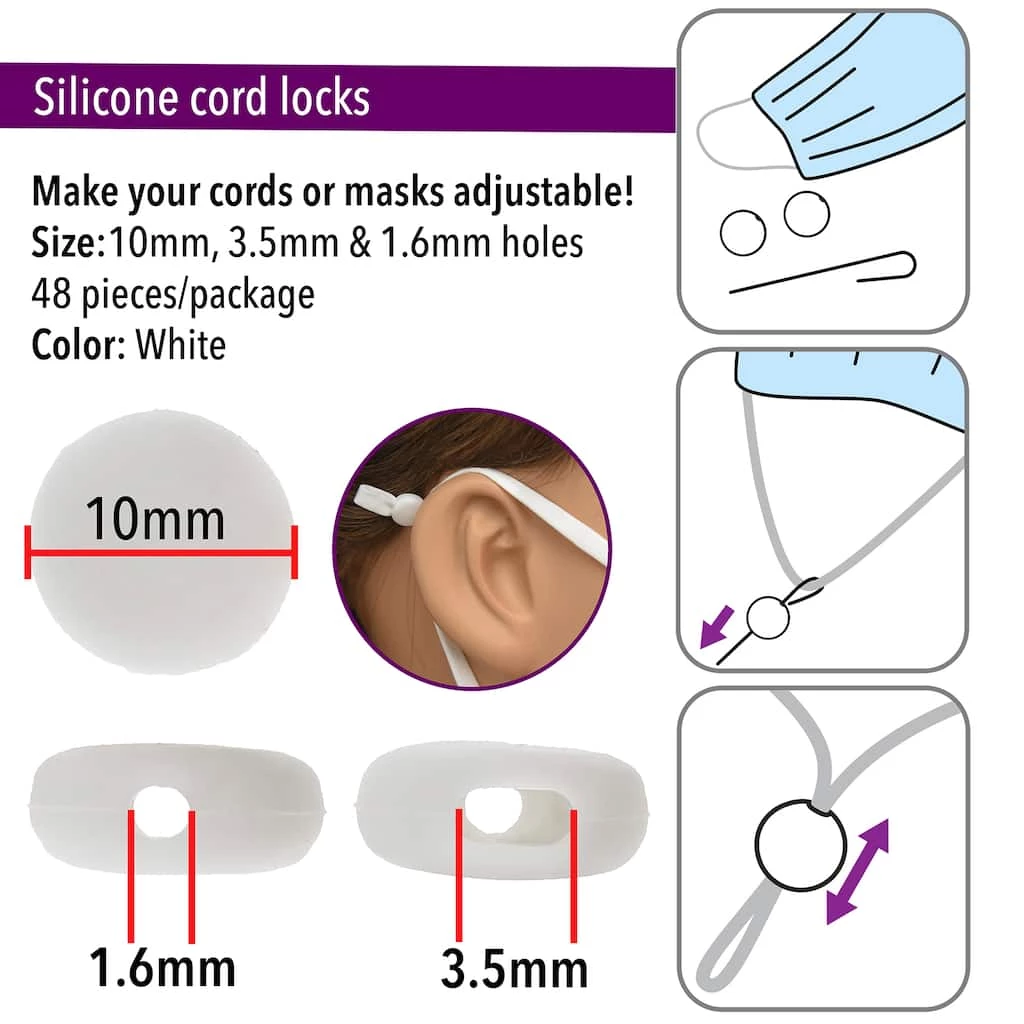 Budget โค๏ธ 12 Packs: 48 ct. (576 total) Fablastic™ White Silicone Cord Locks, 10mm by Beadsmith ๐ 10 Budget โค๏ธ 12 Packs: 48 ct. (576 total) Fablastic™ White Silicone Cord Locks, 10mm by Beadsmith ๐ - Image 8