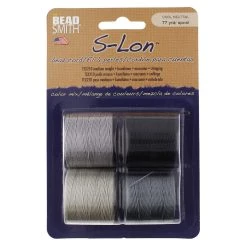 Flash Sale 🧨 The Beadsmith® S-Lon™ Cool Neutrals Bead Cord Mix ⭐ -Beadsmith Sales 10668842 1