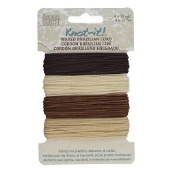 Buy ✨ 6 Packs: 4 ct. (24 total) Beadsmith® Knot-it!™ Java Waxed Brazilian Cord ⭐