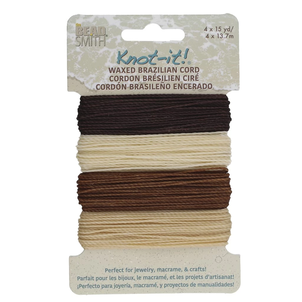 Buy ✨ 6 Packs: 4 ct. (24 total) Beadsmith® Knot-it!™ Java Waxed Brazilian Cord ⭐ 3 Buy ✨ 6 Packs: 4 ct. (24 total) Beadsmith® Knot-it!™ Java Waxed Brazilian Cord ⭐