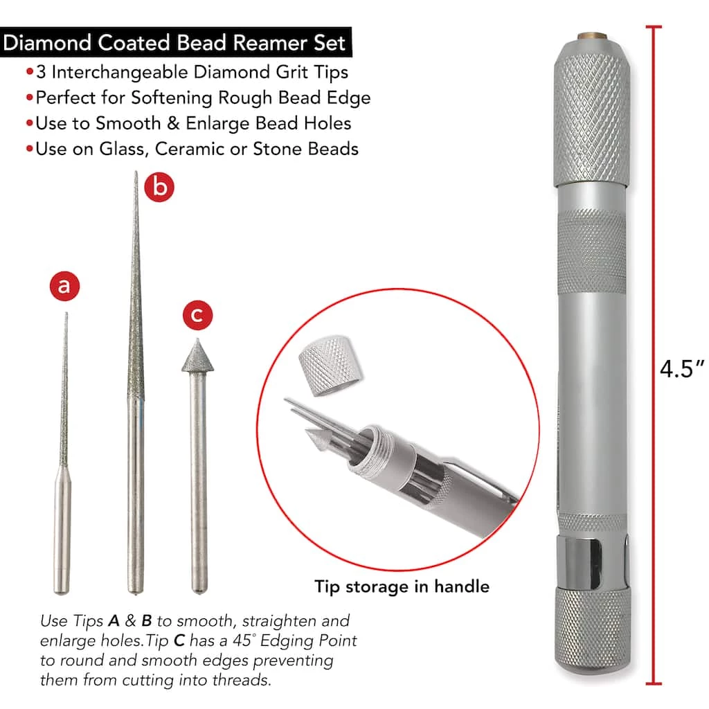 Discount ๐ The Beadsmith® Diamond-Tipped Bead Reamer Set โจ 6 Discount ๐ The Beadsmith® Diamond-Tipped Bead Reamer Set โจ - Image 4