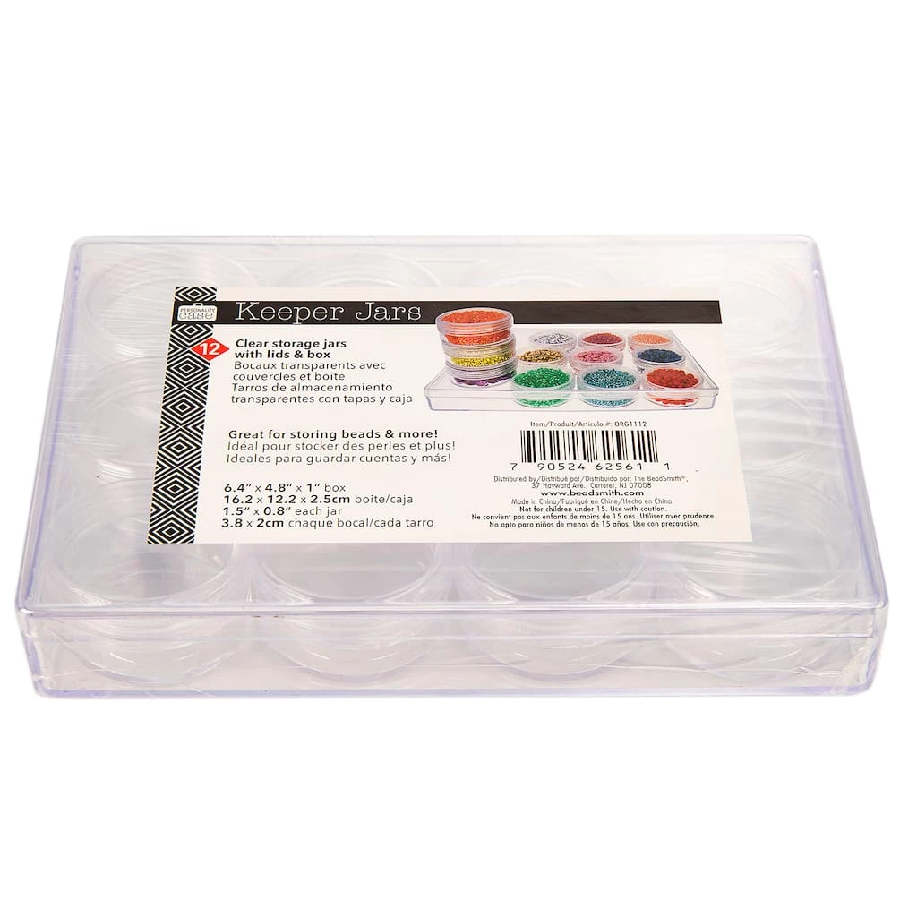 Hot Sale ๐ The Beadsmith® 6.5'' x 5'' x 1'' Clear Storage Box with Jars ๐ 6 Hot Sale ๐ The Beadsmith® 6.5'' x 5'' x 1'' Clear Storage Box with Jars ๐ - Image 4