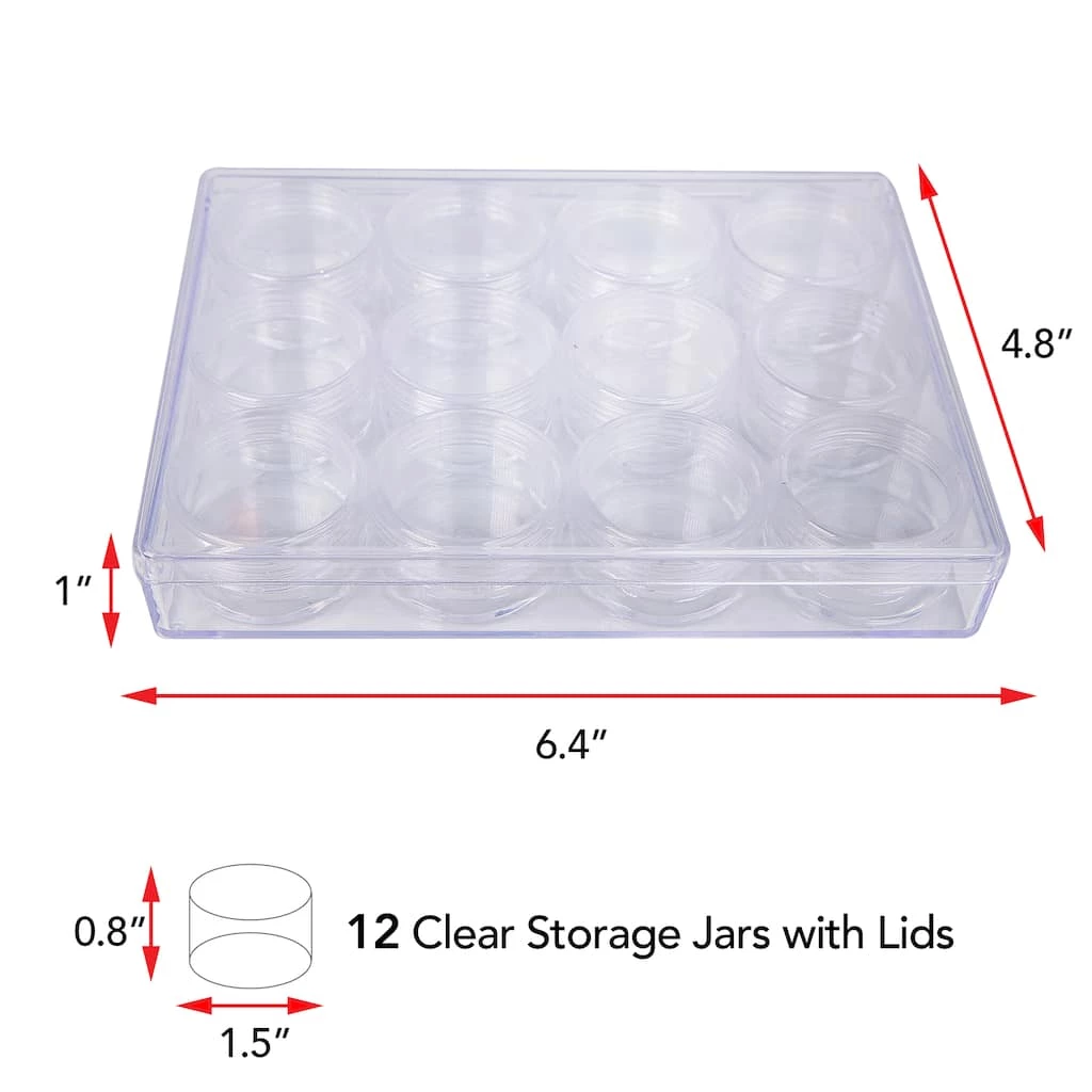 Hot Sale ๐ The Beadsmith® 6.5'' x 5'' x 1'' Clear Storage Box with Jars ๐ 7 Hot Sale ๐ The Beadsmith® 6.5'' x 5'' x 1'' Clear Storage Box with Jars ๐ - Image 5