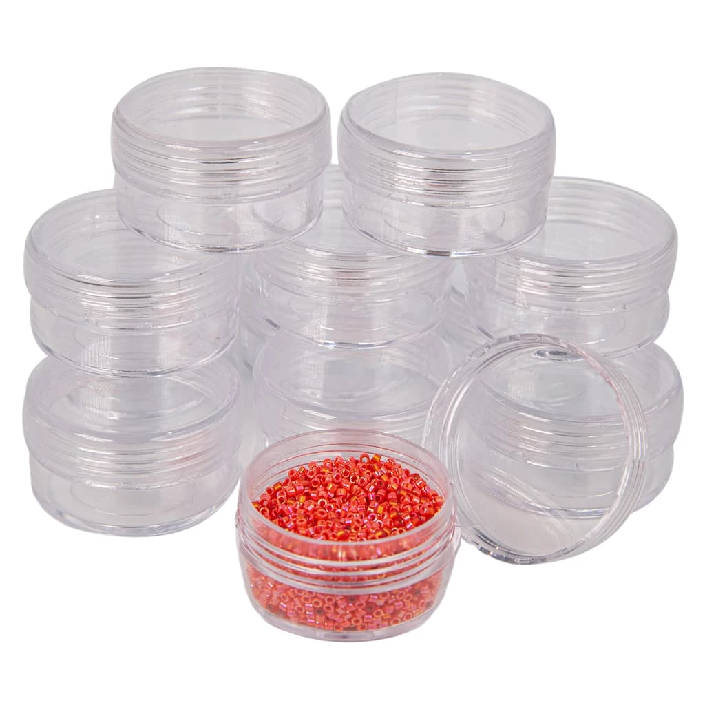Hot Sale ๐ The Beadsmith® 6.5'' x 5'' x 1'' Clear Storage Box with Jars ๐ 4 Hot Sale ๐ The Beadsmith® 6.5'' x 5'' x 1'' Clear Storage Box with Jars ๐ - Image 2