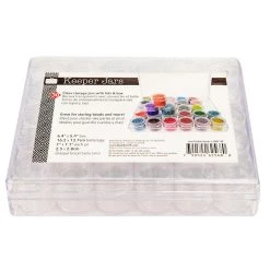 Discount 👍 The Beadsmith® 6.5'' x 5.5'' x 1'' Clear Storage Box with Jars ⌛ -Beadsmith Sales D289873S 3