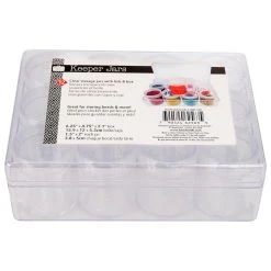 Hot Sale 😍 The Beadsmith® 6'' x 5'' x 2'' Clear Storage Box with Jars 🤩 -Beadsmith Sales D289884S 3
