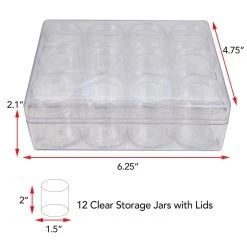 Hot Sale 😍 The Beadsmith® 6'' x 5'' x 2'' Clear Storage Box with Jars 🤩 -Beadsmith Sales D289884S 6