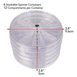 Flash Sale 🥰 The Beadsmith® 12-Compartment Stackable Round Spinner Containers 🥰 -Beadsmith Sales D289898S 4