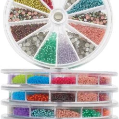 Flash Sale 🥰 The Beadsmith® 12-Compartment Stackable Round Spinner Containers 🥰 -Beadsmith Sales D289898S 5