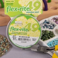 Wholesale 😀 Flex-Rite® 0.014" Clear 49 Strand Beading Wire by Beadsmith ⭐ -Beadsmith Sales D289981S 7