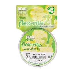 Discount 😀 Flex-Rite® 0.014" Clear 21 Strand Beading Wire by Beadsmith 😍