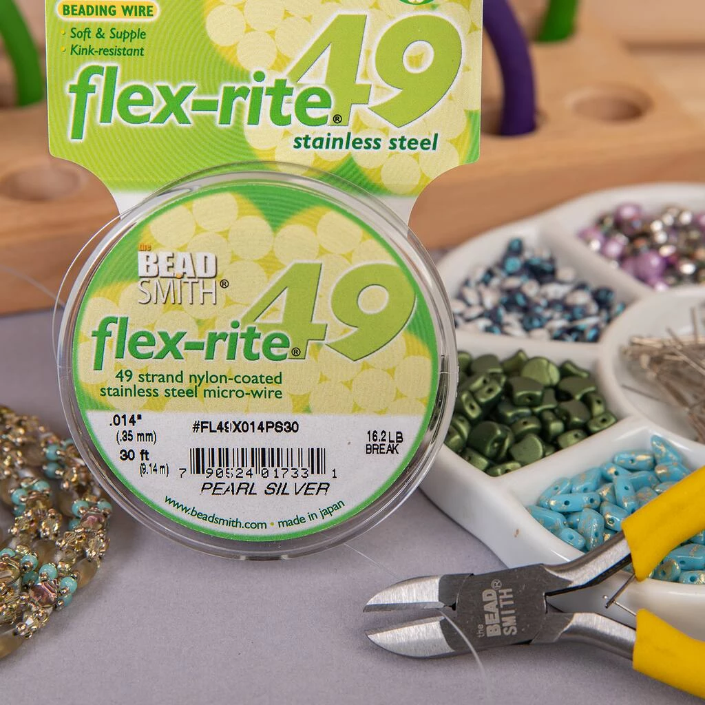 Brand new ๐ The Beadsmith® Flex-rite® 0.014" Pearl Silver 49 Strand Wire, 30ft. โค๏ธ 9 Brand new ๐ The Beadsmith® Flex-rite® 0.014" Pearl Silver 49 Strand Wire, 30ft. โค๏ธ - Image 7