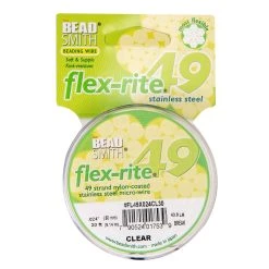 New 🌟 The Beadsmith® Flex-rite® 0.024" Clear 49 Strand Wire, 30ft. 🔥