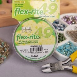 New 🌟 The Beadsmith® Flex-rite® 0.024" Clear 49 Strand Wire, 30ft. 🔥 -Beadsmith Sales D289993S 7