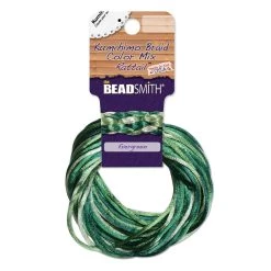 Discount ⭐ The Beadsmith® Rattail™ 2mm Evergreen Mix Kumihimo Braid Satin Cord 🔔