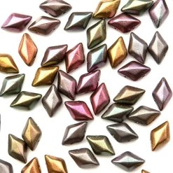 Promo ⭐ The Beadsmith® GemDuo 2-Hole Czech Glass Diamond Beads, 8mm ✔️