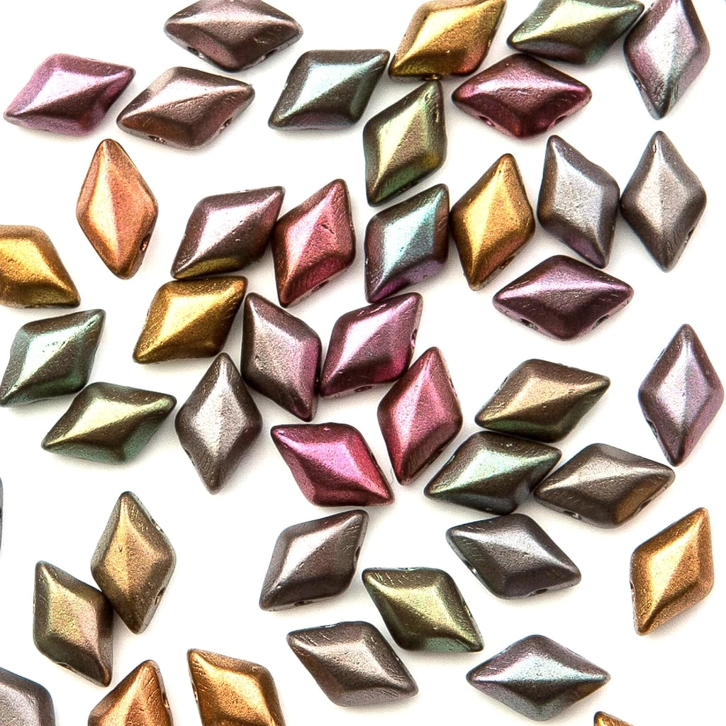 Promo ⭐ The Beadsmith® GemDuo 2-Hole Czech Glass Diamond Beads, 8mm ✔️ 3 Promo ⭐ The Beadsmith® GemDuo 2-Hole Czech Glass Diamond Beads, 8mm ✔️