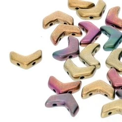 Outlet 👍 The Beadsmith® Chevron Duo 2-Hole Czech Glass Beads, 10mm 😀 -Beadsmith Sales D290048S 1