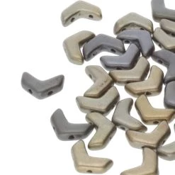 Outlet 👍 The Beadsmith® Chevron Duo 2-Hole Czech Glass Beads, 10mm 😀 -Beadsmith Sales D290052S 1