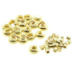 Promo ๐ The Beadsmith® Basic Elements™ Gold-Plated Stardust Crimp Tubes & 4mm Covers โจ