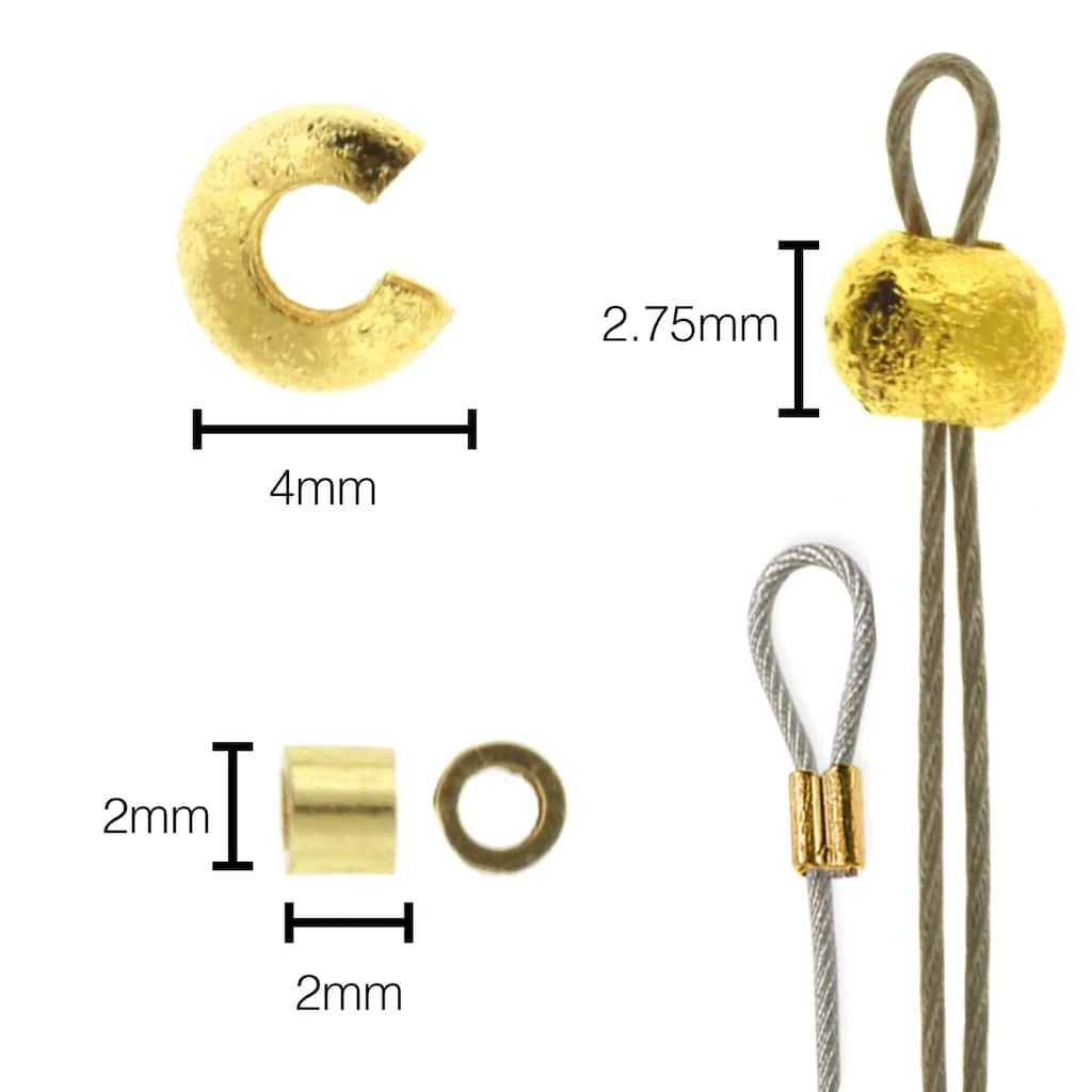 Promo ๐ The Beadsmith® Basic Elements™ Gold-Plated Stardust Crimp Tubes & 4mm Covers โจ 6 Promo ๐ The Beadsmith® Basic Elements™ Gold-Plated Stardust Crimp Tubes & 4mm Covers โจ - Image 4