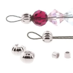 Best Sale ⭐ The Beadsmith® Basic Elements™ Silver-Plated Corrugated Crimp Tubes & Covers 🔥 -Beadsmith Sales D290376S 5