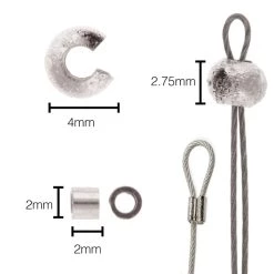 Best reviews of ✨ The Beadsmith® Basic Elements™ Silver-Plated Stardust Crimp Tubes & 4mm Covers ⌛ -Beadsmith Sales D290388S 4