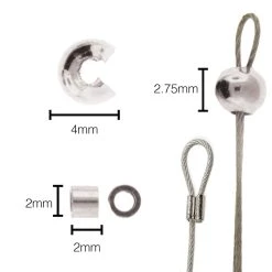 Promo 😉 The Beadsmith® Assorted Silver Plated Crimp Tubes & Crimp Covers 😍 -Beadsmith Sales D290393S 4