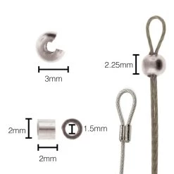 Promo 😀 The Beadsmith® Silver Plated Crimp Tubes & Crimp Covers Set 🎁 -Beadsmith Sales D290394S 3