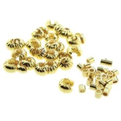 Buy 🤩 The Beadsmith® Assorted Gold Plated Crimp Tubes & Crimp Covers ✔️