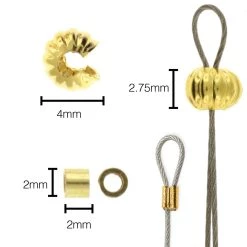 Buy 🤩 The Beadsmith® Assorted Gold Plated Crimp Tubes & Crimp Covers ✔️ -Beadsmith Sales D290395S 4