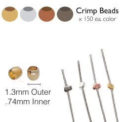 New ✔️ The Beadsmith® Assorted Crimp Beads, 1.3mm 🧨 -Beadsmith Sales D290409S 7