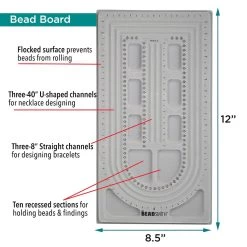 Brand new 🛒 The Beadsmith® U-Channel Bead Board, 12" x 8.5" 😍 -Beadsmith Sales D290530S 4