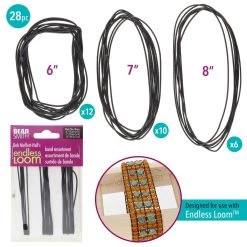 Discount ⌛ The Beadsmith® Assorted Size Black Endless Loom Bands 😍 -Beadsmith Sales D290536S 1