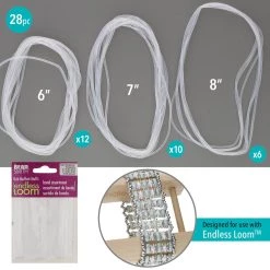 Buy 😉 The Beadsmith® Assorted Size Clear Endless Loom Bands 🎁 -Beadsmith Sales D290552S 1