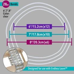 Buy 😉 The Beadsmith® Assorted Size Clear Endless Loom Bands 🎁 -Beadsmith Sales D290552S 4