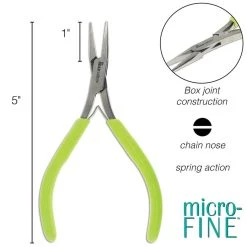 Brand new 🛒 The Beadsmith® Micro-Fine™ Chain Nose Pliers ✔️ -Beadsmith Sales D290713S 3