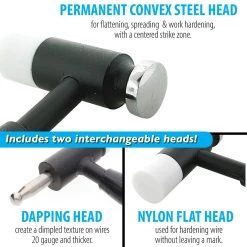Discount ⭐ The Beadsmith® Whammer® Interchangeable Nylon Head & Dapping Head 🔨 Hammer ❤️ -Beadsmith Sales D579382S 5