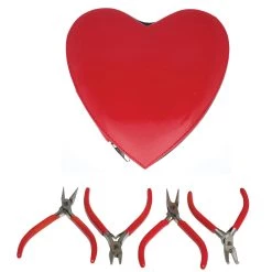 Budget 🛒 The Beadsmith® 4 Piece Pliers Set in Heart Case 🥰