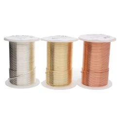 Deals 🔔 The Beadsmith® Wire Elements™ 18 Gauge Tarnish Resistant Medium Temper Gold, Silver & Copper Wire, 12ct. 🔥 -Beadsmith Sales D667938S 2