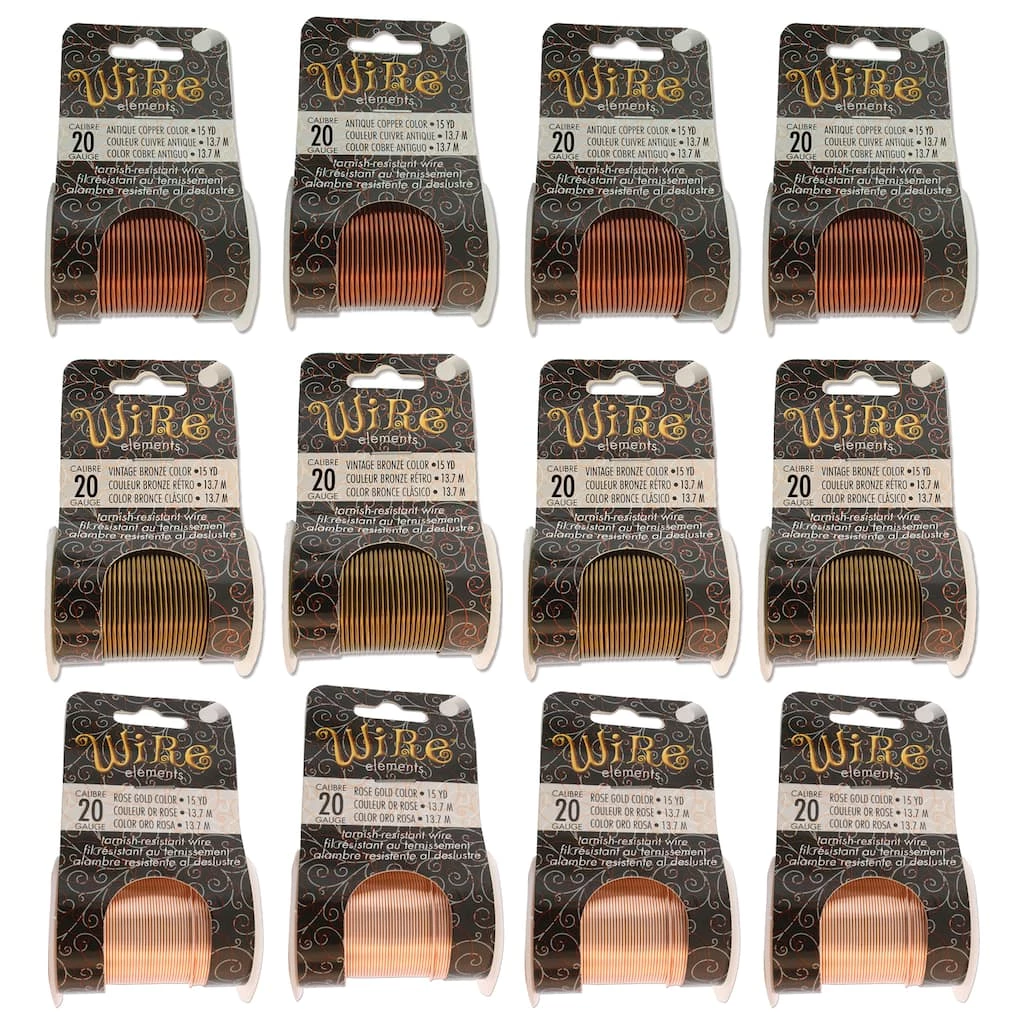 Flash Sale 🔔 The Beadsmith® Wire Elements™ 20 Gauge Tarnish Resistant Medium Temper Antique Copper, Vintage Bronze & Rose Gold Wire, 12ct. 😍 3 Flash Sale 🔔 The Beadsmith® Wire Elements™ 20 Gauge Tarnish Resistant Medium Temper Antique Copper, Vintage Bronze & Rose Gold Wire, 12ct. 😍