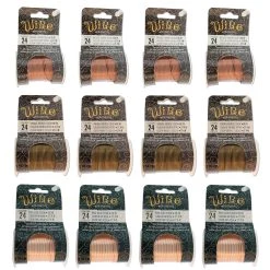 Buy 😍 The Beadsmith® Wire Elements™ 24 Gauge Tarnish Resistant Medium Temper Antique Copper, Vintage Bronze & Rose Gold Wire, 12ct. 🧨