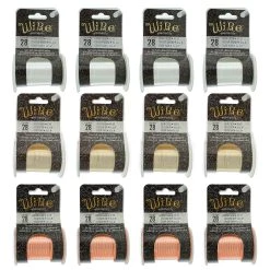 Flash Sale ⌛ The Beadsmith® Wire Elements™ 28 Gauge Tarnish Resistant Medium Temper Gold, Silver & Copper Wire, 12ct. 🤩