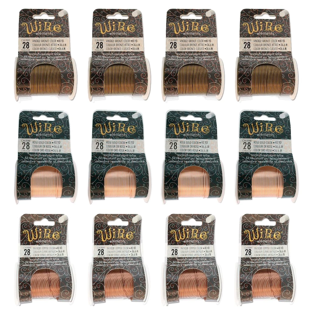 Best Sale ✔️ The Beadsmith® Wire Elements™ 28 Gauge Tarnish Resistant Medium Temper Antique Copper, Vintage Bronze & Rose Gold Wire, 12ct. ⭐ 3 Best Sale ✔️ The Beadsmith® Wire Elements™ 28 Gauge Tarnish Resistant Medium Temper Antique Copper, Vintage Bronze & Rose Gold Wire, 12ct. ⭐