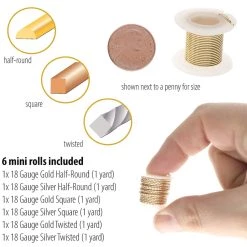 Deals 🔥 The Beadsmith® Wire Elements™ 18 Gauge Tarnish Resistant Medium Temper Assorted Shapes Wire, 6ct. ⌛ -Beadsmith Sales D667956S 3