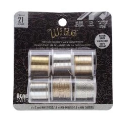 Deals ⭐ The Beadsmith® Wire Elements™ 21 Gauge Tarnish Resistant Medium Temper Assorted Shapes Wire, 6ct 💯