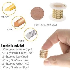 Deals ⭐ The Beadsmith® Wire Elements™ 21 Gauge Tarnish Resistant Medium Temper Assorted Shapes Wire, 6ct 💯 -Beadsmith Sales D667958S 3