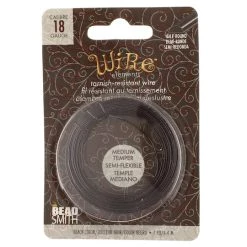Deals 🎉 The Beadsmith® Wire Elements™ 18 Gauge Tarnish Resistant Medium Temper Half Round Wire, 7yd. ✨ -Beadsmith Sales D667960S 1