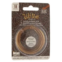 Deals 🎉 The Beadsmith® Wire Elements™ 18 Gauge Tarnish Resistant Medium Temper Half Round Wire, 7yd. ✨ -Beadsmith Sales D667968S 1